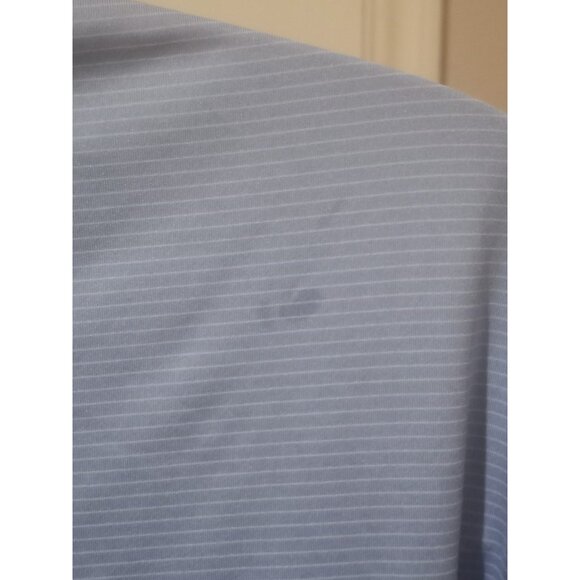 Peter Millar Polo Shirt Mens Large Blue Striped Summer Comfort Stretch 1922 Logo - Picture 2 of 14
